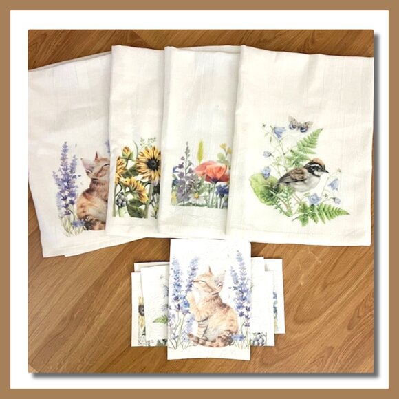 4 New Beautiful Sublimation Towels Set - Picture 2 of 16